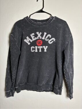 Five Star Black Crewneck Sweater with Mexico City 5K Graphic ~ Size X-Small 🇲🇽